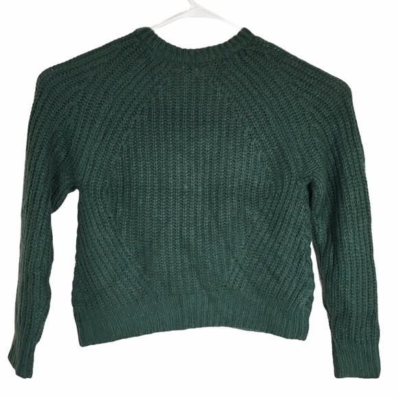 Women's Crewneck Pullover Sweater Green NWT - Picture 4 of 5